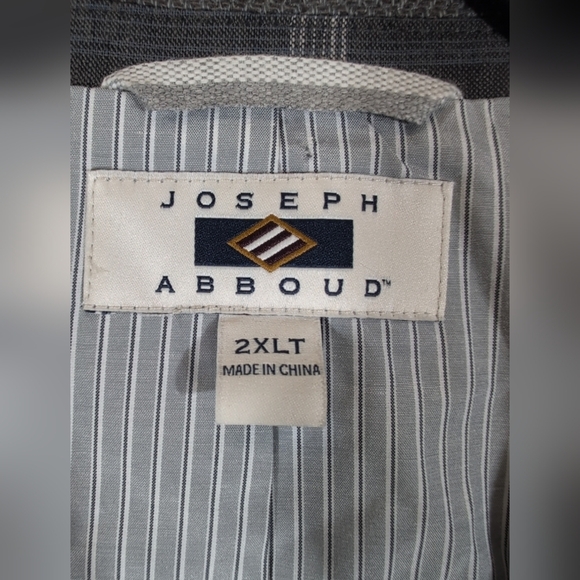 Joseph Abboud Unstructured Gray Elbow Patch Blazer Sport Coat Jacket Mens 2XLT - Picture 4 of 11
